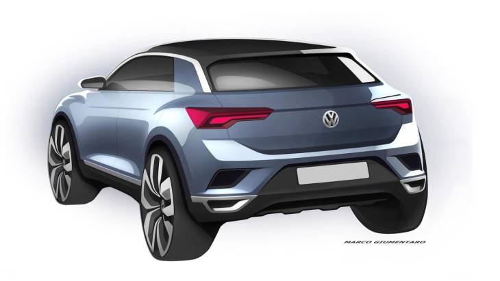 Официальный тизер серийного кроссовера Volkswagen T-Roc