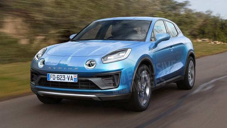 Рендер кроссовера Alpine Рендер кроссовера Alpine