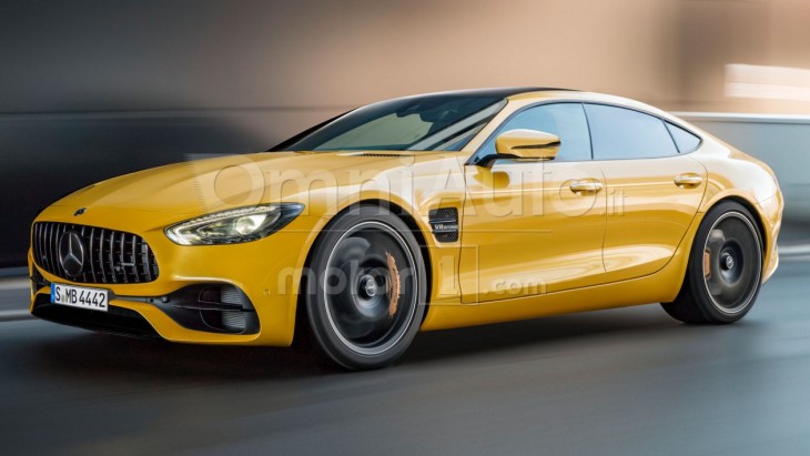 Рендер 4-дверного суперкара Mercedes-AMG GT