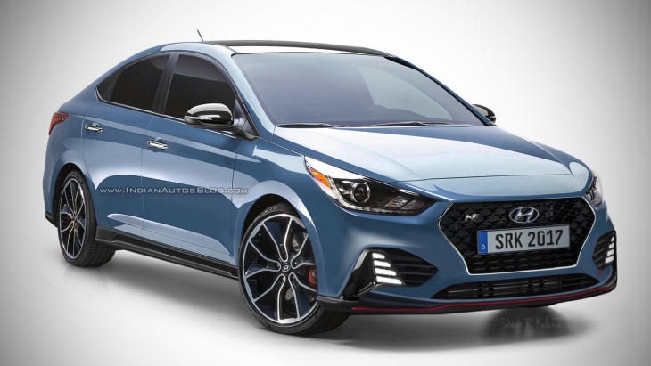 Независимый рендер «заряженного» седана Hyundai Verna N