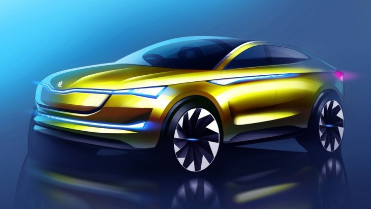 Скетч кроссовера Skoda Vision E Concept