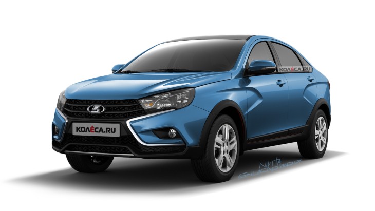 Независимый рендер кросс-седана LADA Vesta SE Cross