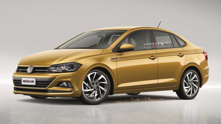 Рендер седана Volkswagen Polo Sedan нового поколения Рендер седана Volkswagen Polo Sedan нового поколения