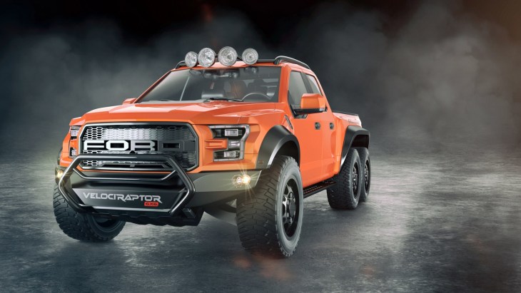 Шестиколёсный 600-сильный пикап Hennessey VelociRaptor 6x6