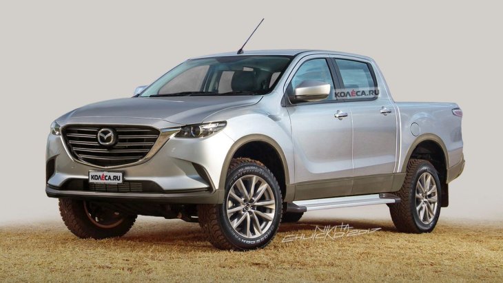 Независимый рендер пикапа Mazda BT-50 нового поколения