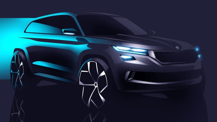 Эскиз концепта Skoda VisionS Concept