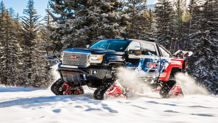 Гусеничный пикап GMC Sierra All Mountain Concept Гусеничный пикап GMC Sierra All Mountain Concept