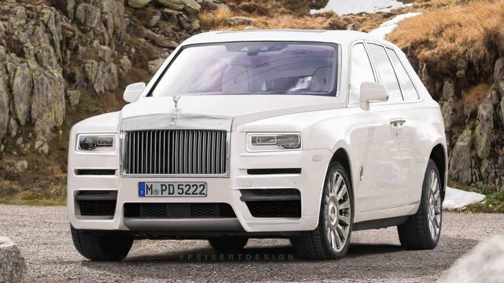 Независимый рендер внедорожника Rolls-Royce Cullinan