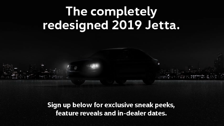 Тизер седана Volkswagen Jetta нового поколения