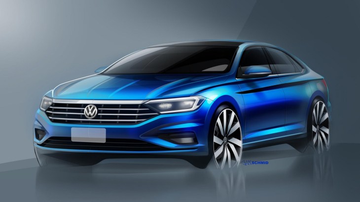 Официальный скетч седана Volkswagen Jetta нового поколения Официальный скетч седана Volkswagen Jetta нового поколения