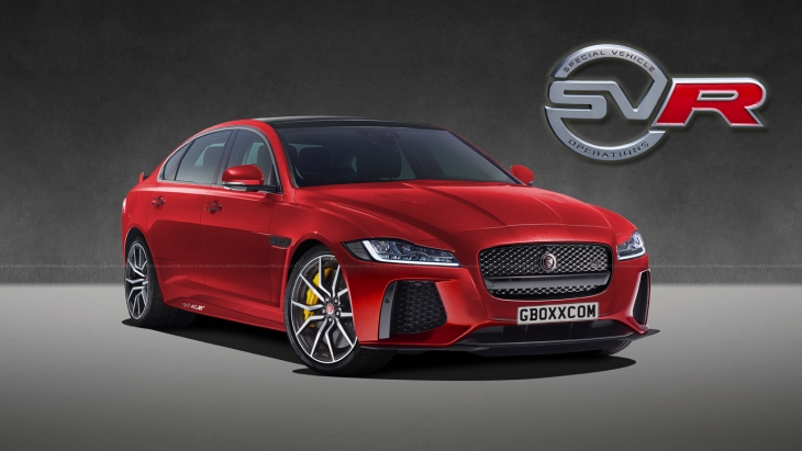 Рендер «заряженного» седана Jaguar XF SVR