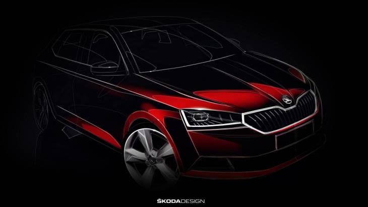 Официальный скетч обновлённой Skoda Fabia Официальный скетч обновлённой Skoda Fabia