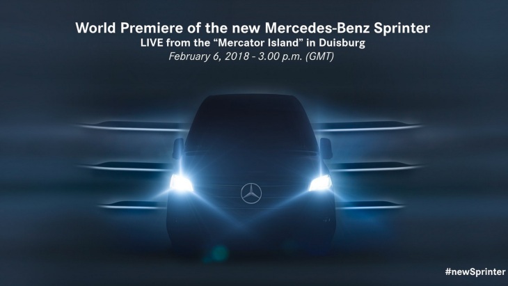 Официальный тизер фургона Mercedes-Benz Sprinter нового поколения