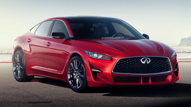 Независимый рендер седана Infiniti Q50 нового поколения Независимый рендер седана Infiniti Q50 нового поколения