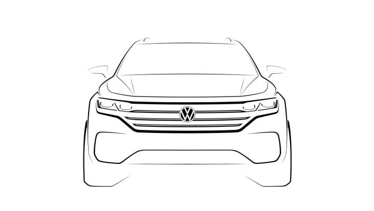 Официальный скетч внедорожника Volkswagen Touareg нового поколения