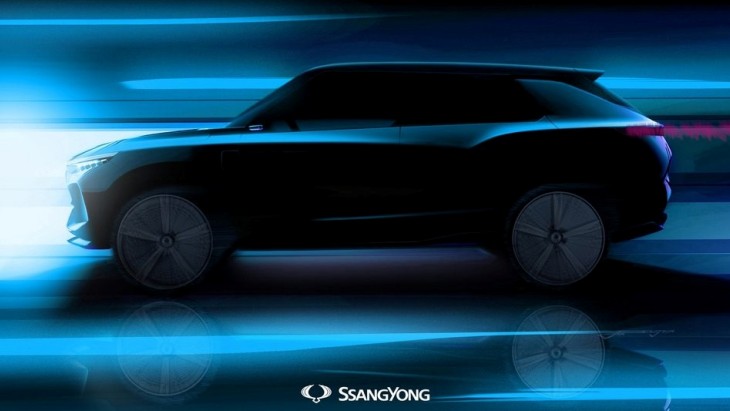 Дизайнерский скетч электрического кроссовера SsangYong e-SIV Concept