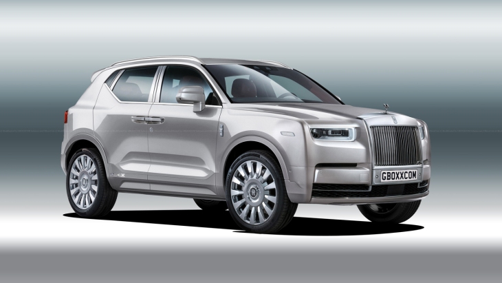 Независимый рендер нового маленького внедорожника Rolls-Royce