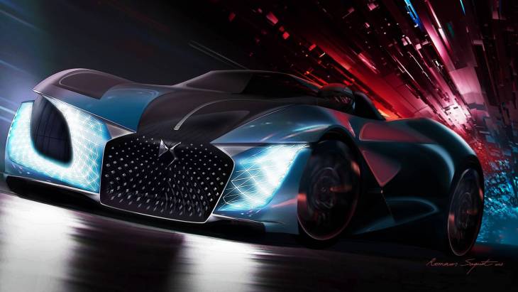 1360-сильный электрокар DS X E-Tense Concept