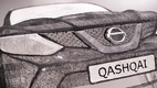 Nissan Qashqai Black Edition sculpture